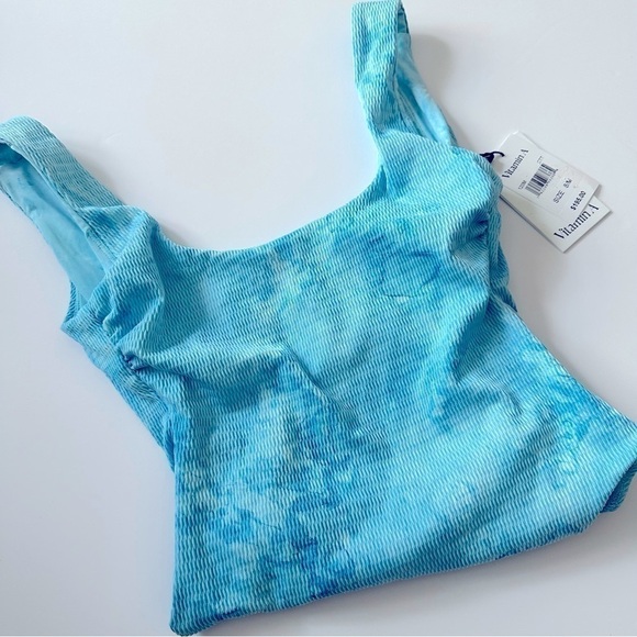 VITAMIN A Reese One Piece Swimsuit Size 8 Turquoise - Picture 6 of 9